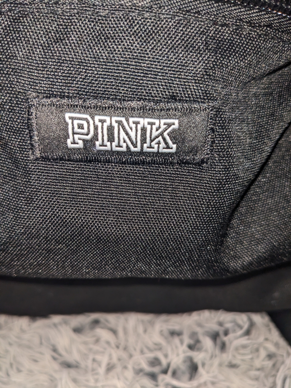 🔥 PINK Victoria's Secret Black Logo Canvas Backpack - Picture 2 of 9